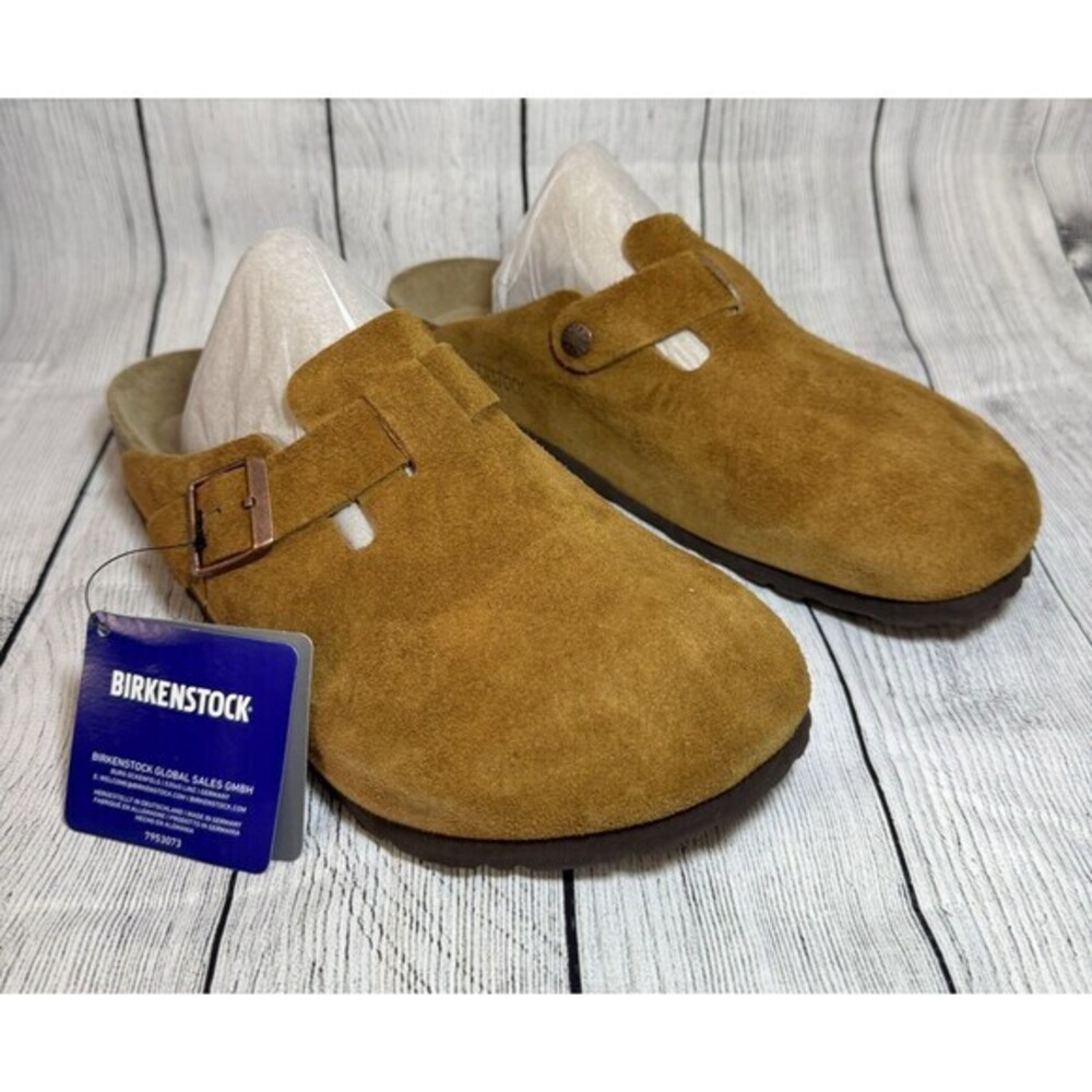 Birkenstock New NO Box Boston Mink Suede Leather Soft Footbed Narrow 42